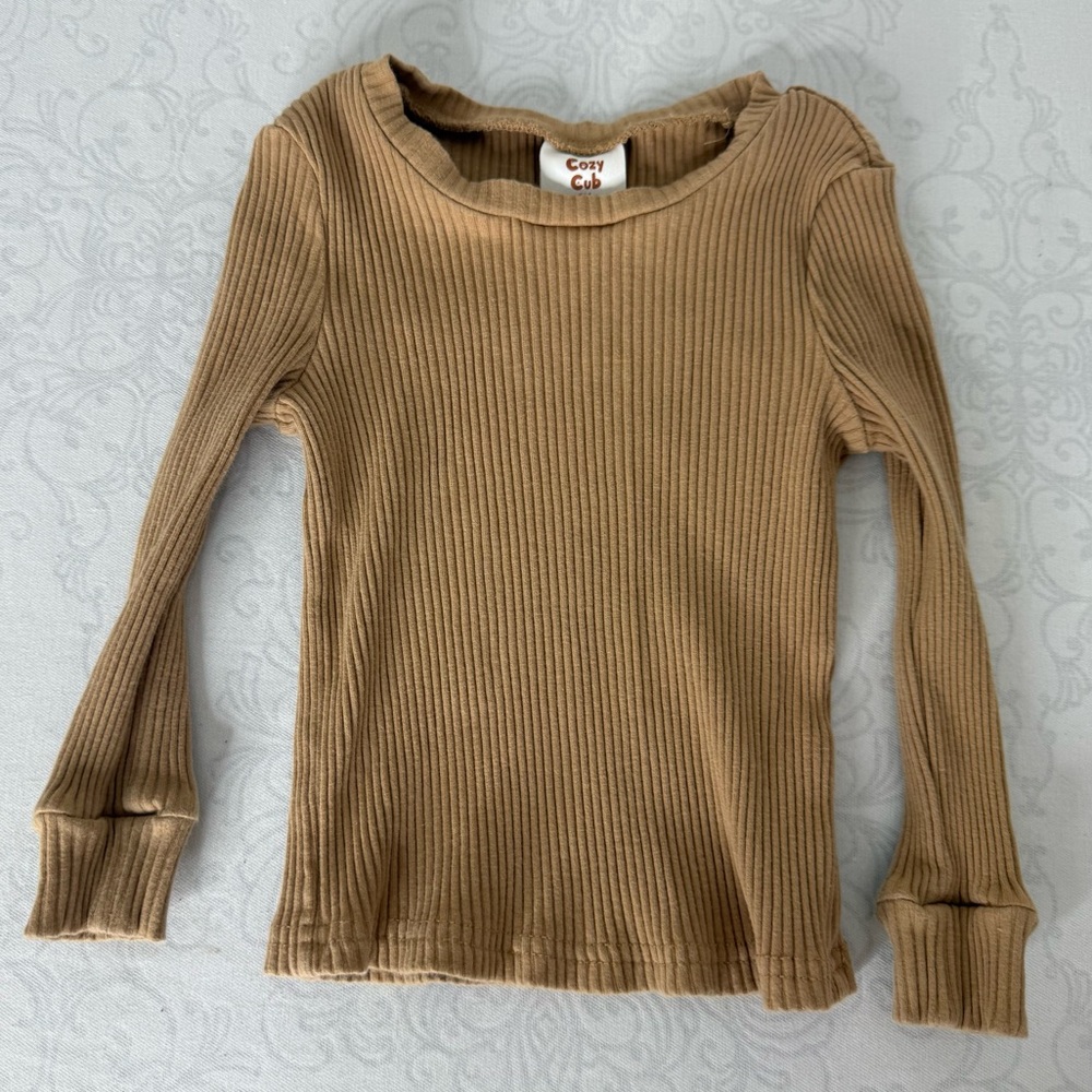 Cozy Cub Long Sleeve Rib Top Size 2Y